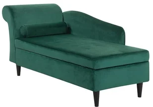 Beliani Szezlong welur szmaragdowy LUIRO - Szezlongi - miniaturka - grafika 4