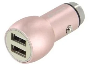 Evelatus Ładowarka samochodowa Evelatus ECC01 2xUSB Różowa A647-942EE_20180925102801 - Ładowarki samochodowe - miniaturka - grafika 2
