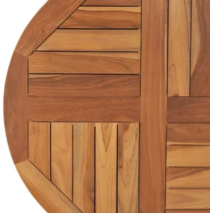 vidaXL Blat stołu, lite drewno tekowe, okrągły, 2,5 cm, 70 cm vidaXL - Blaty meblowe i parapety okienne - miniaturka - grafika 5