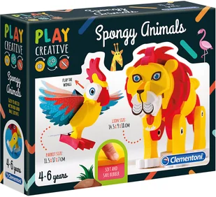 Clementoni Play Creative, zestaw kreatywny Miękkie Zwierzątka, 15284 - Klocki - miniaturka - grafika 3