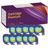 Papier do drukarek - Dymo 10x Taśma do LetraTag 59423 12mm x 4m żółta - miniaturka - grafika 1