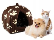 Legowiska dla psów - Legowisko dla psa kota Domek buda przenośny Miękki - miniaturka - grafika 1