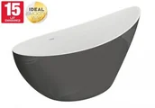 Wanny - Polimat Wanna akrylowa 180x80x67 cm wolnostojąca ZOE GRAFIT,15 LAT GWARANCJI 00409 - miniaturka - grafika 1