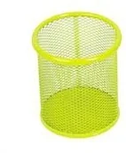 Przyborniki na biurko - DRect Kubek Na Długopisy Metalowy Siatka Zielony LV072-4 - miniaturka - grafika 1