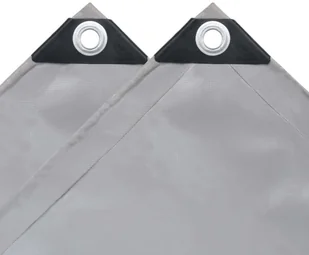 vidaXL Plandeka 650 g/m, 2 x 3 m, szara - Folie budowlane - miniaturka - grafika 3