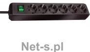 Brennenstuhl Eco-Line listwa zasilająca z wyłącznikiem 6x gniazd 1,5m kabel czarna 1 15950 0 015 - Listwy zasilające - miniaturka - grafika 4
