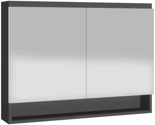 vidaXL vidaXL Szafka łazienkowa z lustrem 80x15x60 cm MDF antracytowa 8720286391624 - Szafki łazienkowe - miniaturka - grafika 6