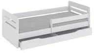 Łóżka dla dzieci i młodzieży - Łóżko dziecięce z barierką 80x160 białe L1-L08 - miniaturka - grafika 1