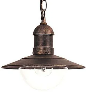 Rabalux Zewnętrzna Lampa Wisząca Oslo 8737 Loftowa Oprawa Tarasowy Zwis Na Łańcuchu Industrialny Ip44 Antyczne Złoto 8737 - Lampy ogrodowe - miniaturka - grafika 2
