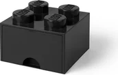Pojemniki na zabawki - Lego Pojemnik "Brick 4" w kolorze czarnym z szufladami - 25 x 18 x 25 cm - miniaturka - grafika 1