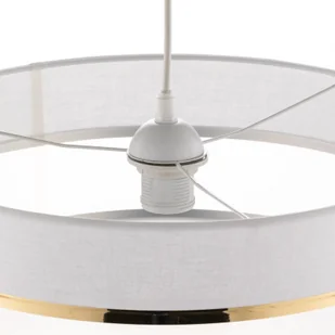 Euluna Lampa wisząca Helen tekstylna biało-złota,  40cm - Lampy sufitowe - miniaturka - grafika 3
