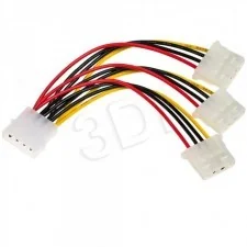 Molex Kabel zasilający Akyga Kabel zasilający Akyga AK-CA-40 3x F-M PVC 0,15m AK-CA-40 - Kable komputerowe i do monitorów - miniaturka - grafika 2
