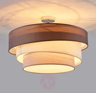 Lampy sufitowe - Trzywarstwowa lampa sufitowa Melia, brązowo-szara - miniaturka - grafika 1