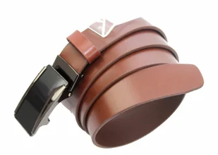 Complex (PL) Pasek Skórzany Do Garnituru (PL) 35 mm AUTOMAT SAMOZACISK ŁAMANY KLAMRA "CZARNA 5" Skóra Naturalna Licowa BRĄZOWY - Paski - miniaturka - grafika 4