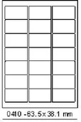 Etykiety samoprzylepne i bloki etykiet - Cdrmarket Samoprzylepne etykiety 63,5 x 38,1 mm, 21 etykiet, A4, 100 arkuszy - miniaturka - grafika 1