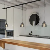 Lampy sufitowe - SLV Para Cone GL żyrandol, szklany klosz, czarny - miniaturka - grafika 1