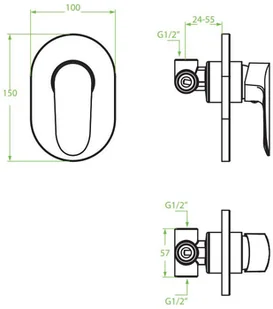 Laveo APPIA chrom BLP 00QD BLP_00QD - Baterie wannowe i prysznicowe - miniaturka - grafika 3
