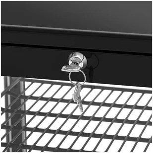 Royal Catering Witryna chłodnicza 78 l 4 poziomy czarna zamykana RCCC-78-BT - Szafy i witryny chłodnicze - miniaturka - grafika 5