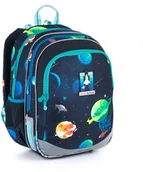 Plecaki szkolne i tornistry - Topgal Plecak z rakietą i wzorem kosmosu do 1-4 klasy ELLY 21015 B - miniaturka - grafika 1