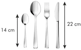 Tescoma TESCOMA CLARA KOMPLET SZTUĆCÓW 24 ELEMENTY DLA 6 OSÓB STAL NIERDZEWNA 391540.00 391540.00 - Zestawy sztućców - miniaturka - grafika 4