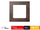 Systemy inteligentnych domów - SOMFY Somfy 9015237 ramka 50x50 do radiowego pilota Smoove, kolor WALNUT 9015237 - miniaturka - grafika 1