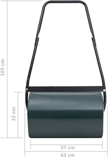 vidaXL Lumarko Walec do trawnika, zielono-czarny, 63 cm, 50 L! 147846 - Pozostałe narzędzia ogrodowe - miniaturka - grafika 8