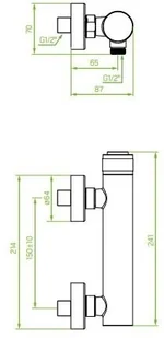Laveo Volumo - bateria wannowa ścienna bez zestawu natryskowego czarny BAV 710D - Baterie wannowe i prysznicowe - miniaturka - grafika 3