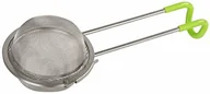 Sitka - FACKELMANN Fackelmann sitko do herbaty z pałąkiem, stal nierdzewna, kolor srebrny/zielony, ok. 15,5 cm - miniaturka - grafika 1