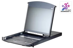 Aten Konsola KVM over IP KL1108VN-AXA-AG 8-portowa Kat 5 Dual Rail 19" LCD z Virtual Media KL1108VN-AXA-AG - Adaptery i przejściówki - miniaturka - grafika 2