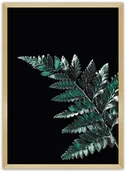 Plakaty - Dekoria Dekoria Plakat Dark Fern Leaf 30 x 40 cm Ramka Złota 219A-000-19 - miniaturka - grafika 1
