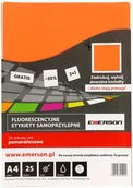 Etykiety samoprzylepne i bloki etykiet - Emerson Etykiety uniwersalne 210x297 pomarańczowe 25ark. w opak. - miniaturka - grafika 1