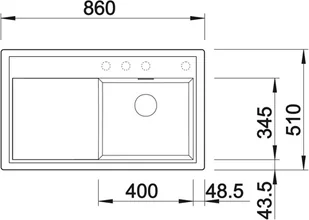 Blanco ZENAR 45 S kawowy prawa 523798 - Zlewozmywaki - miniaturka - grafika 3