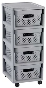 Curver REGAŁ SZAFKA INFINITY 4x11L AŻUROWY 3253924356006 - Szafki łazienkowe - miniaturka - grafika 4