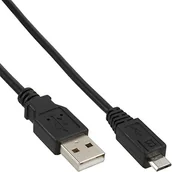 Kable USB - InLine Kabel USB Typ A męski Micro B męski czarny 1.8m 31718 - miniaturka - grafika 1