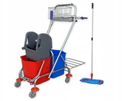 Wózki serwisowe - Zestaw wózek do sprzątania S6 + mop - miniaturka - grafika 1