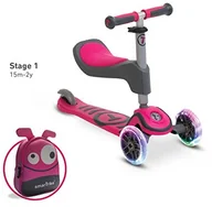 Hulajnogi - Scooter by smarTrike Hulajnoga by smartrike T1 Scooter dla dzieci z siedziska, koła źródła światła LED oraz Snack torba Scooter-dzieci Roller, różowy, s 202-0201 - miniaturka - grafika 1