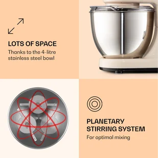 Klarstein Bella Mini (TK2-Bellaminicream) - Roboty kuchenne - miniaturka - grafika 4