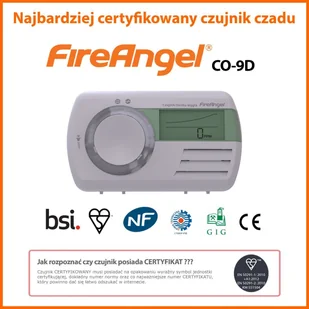Sprue Safety Products Ltd Czujnik czadu FIREANGEL CO-9D - Czujniki czadu, dymu, gazu - miniaturka - grafika 8