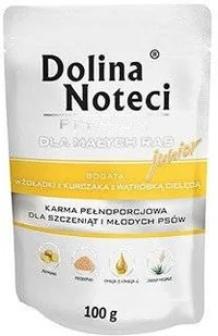 Dolina Noteci PREMIUM dla psów małych ras JUNIOR bogata w żołądki z kurczaka z wątróbką cielęcą saszetka 10x100g 47647-uniw - Mokra karma dla psów Dolina Noteci PREMIUM dla psów małych ras JUNIOR bogata w żołądki z kurczaka z wątróbką cielęcą saszetka 10x100g 47647-uniw - Mokra karma dla psów - miniaturka - grafika 2