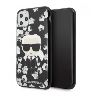 Karl Lagerfeld Iconic Karl Flower Etui iPhone 11 Pro (czarny) KLHCN58FLFBBK - Etui i futerały do telefonów - miniaturka - grafika 2