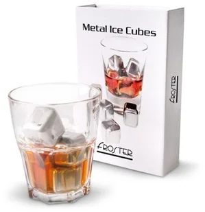 Gift World Gift World, Metalowe kostki do drinków, 4 szt. - Akcesoria do lodu - miniaturka - grafika 2