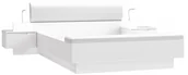 Łóżka - Forte Łóżko z szafkami nocnymi Starlet White STWL163 - miniaturka - grafika 1