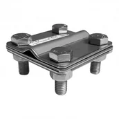 Piorunochrony - Elko-Bis Złącze uniwersalne 4-śrubowe uchwyt odgromowy do bednarki STAL NIERDZEWNA M8 8381 14.1 NI - miniaturka - grafika 1