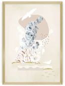 Obrazy i zdjęcia - Dekoria Plakat Beige Abstract I 30 x 40 cm Ramka Złota 219A-000-46 - miniaturka - grafika 1