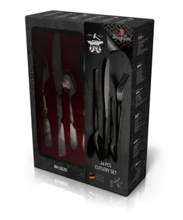 Berlinger Haus Lumarko Sztućce 24 Elem. Bh-2620 Czarne BH-2620 Kinghoff - Zestawy sztućców - miniaturka - grafika 5