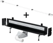 Odpływy liniowe - Viega Viega Advantix Vario Zestaw odpływ ścienny standard z rusztem białym 736552+736590 odbiór osobisty Kraków Warszawa 736552+736590 - miniaturka - grafika 1