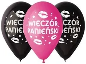 Wieczór panieński i kawalerski - Gemar Balloons Balony 12", "Wieczór Panieński", GEMAR, pink & black, 5 szt GS110/PG03 - miniaturka - grafika 1