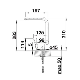 Blanco LARESSA-F 521545 chrom - Baterie kuchenne - miniaturka - grafika 3