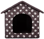 Legowiska dla psów - Hobbydog Buda dla psa, brąz w łapki, 70x60x63 cm - miniaturka - grafika 1