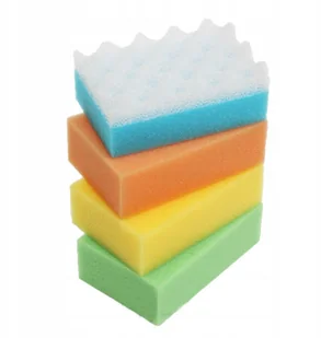 Zestaw 4 gąbek kąpielowych prostokątnych - Rękawice i gąbki do kąpieli - miniaturka - grafika 2